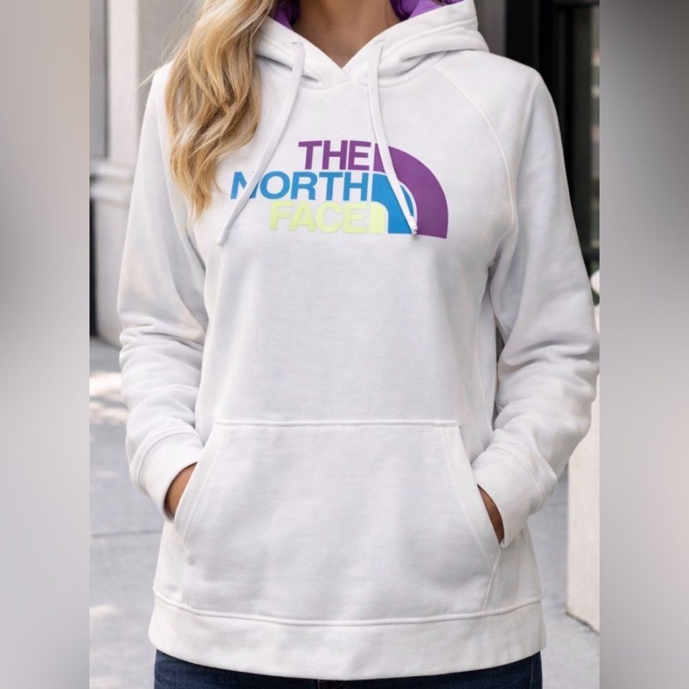 The North Face Spell Out Logo Hoodie Size Large